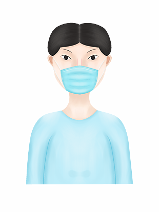 疫情防护卡通人物图案