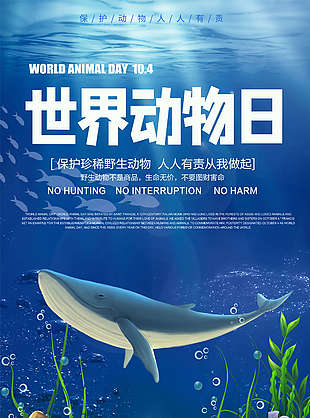 世界动物日设计图海报