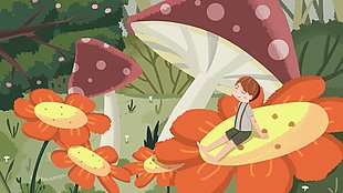 儿童节手绘卡通节日海报