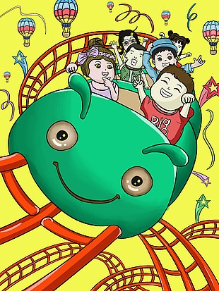 手繪創意六一兒童節圖片