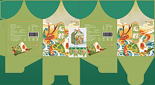 端午国潮粽子包装设计