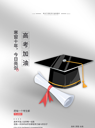 十年寒窗高考加油海報