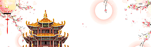 古风楼阁工笔画图片素材