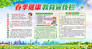 春季健康教育宣傳欄