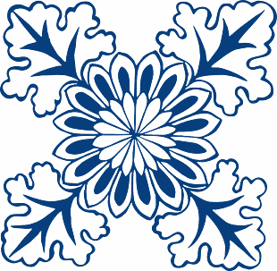 藍色中國風裝飾圖案設計