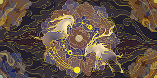 敦煌文化神話背景素材