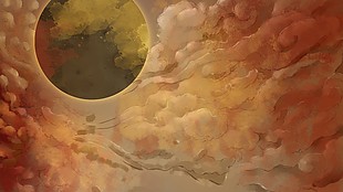 敦煌飛天巖彩壁畫背景