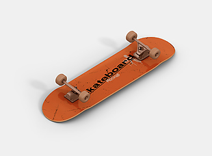 滑板樣機貼圖設計
