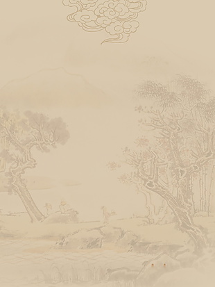 山水插畫海報