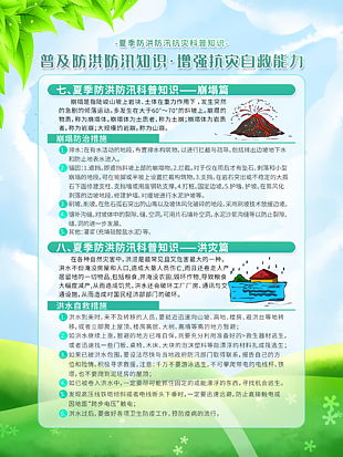 夏季防洪防汛安全展板