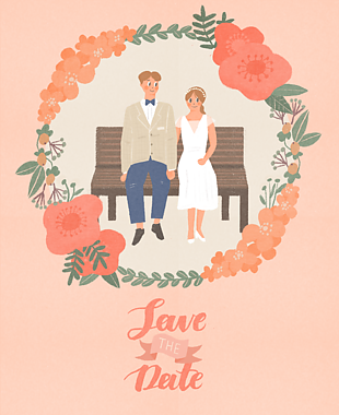 結(jié)婚紀(jì)念日插畫圖片