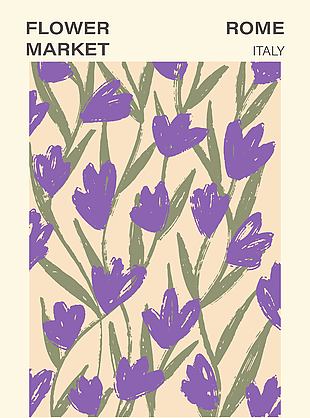 植物花卉插畫海報下載