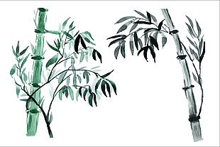 水墨竹子裝飾圖案設計