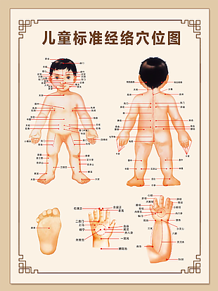 儿童标准中医经络图穴位图图片