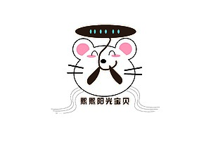 老鼠熙熙陽光logo圖標設計