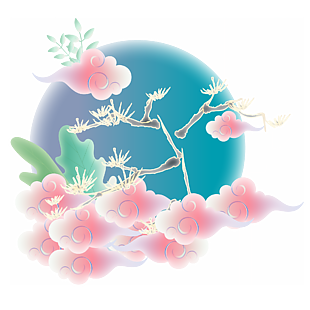 清新夢幻國潮裝飾圖案下載