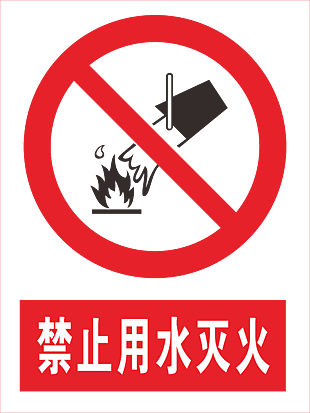 禁止用水滅火標志下載