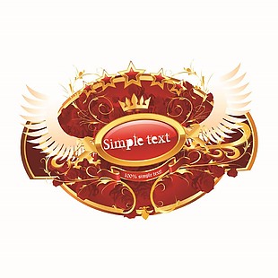 華麗炫彩時尚絲帶標簽徽章矢量素材