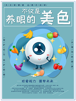 卡通眼科海報