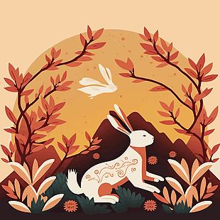 兔年傳統節日系列插畫圖片大全
