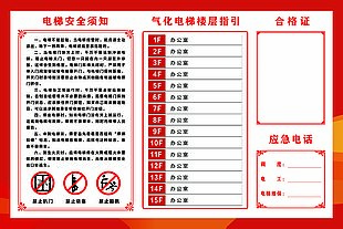 小區電梯安全公示牌模板