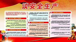 談安全生產展板模板下載