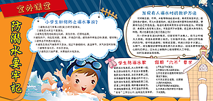 防溺水安全校园展板设计下载