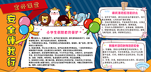 安全伴我行校园展板设计下载