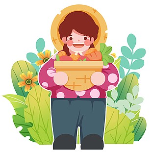勞動人民卡通人物插畫圖片下載