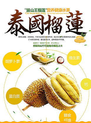 泰國榴蓮水果海報