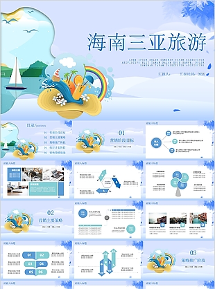 海南三亞旅游營銷策劃方案PPT模板