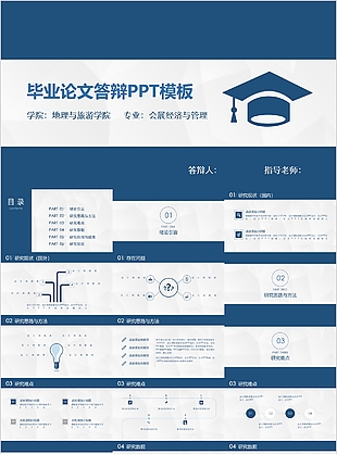 地理旅游專業(yè)畢業(yè)論文答辯開題PPT模板