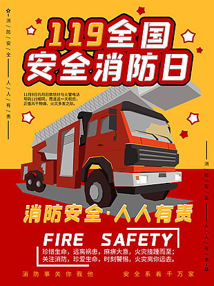 119全國安全消防海報