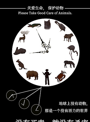 保護區(qū)野生動物宣傳海報