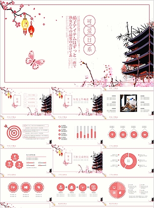 可愛日系手繪風工作總結(jié)匯報PPT模板