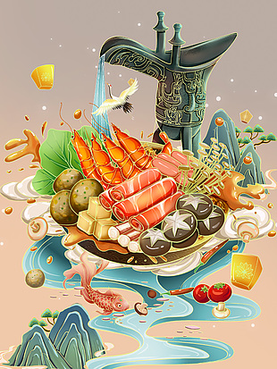 簡約打底美食盛宴海報設計大全