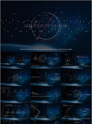 简约星空大气工作总结计划通用PPT模板