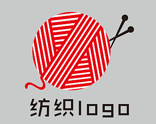 紅色線頭紡織logo設(shè)計