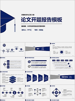 環境科學工程畢業論文開題報告PPT模板