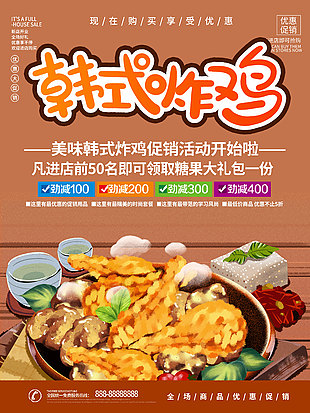 美味炸雞海報
