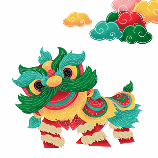 國潮中式皮影神獸元素圖片素材下載