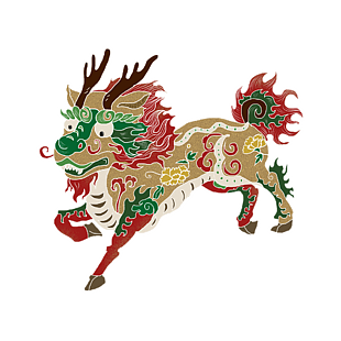 國粹皮影戲之神獸元素圖片下載