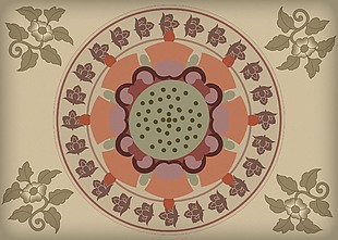 敦煌壁画花纹装饰背景