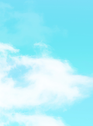 藍天白云花朵元素簡約插畫背景