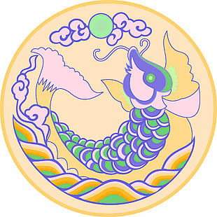 吉祥錦鯉刺繡花紋