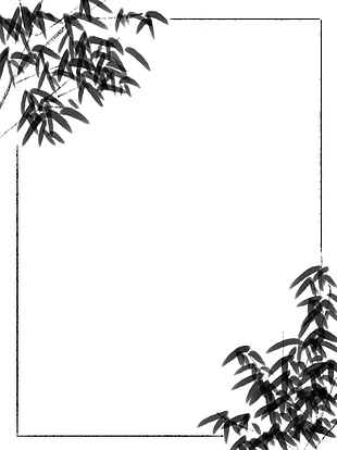 中國風竹子黑白水墨背景素材圖片