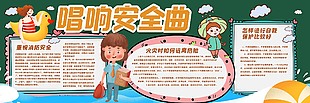 重視消防安全黑板報