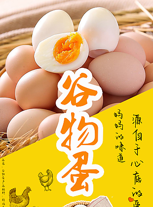 健康营养谷物蛋宣传单设计