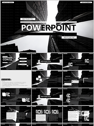 黑色穩重大氣工作總結報告PPT模板