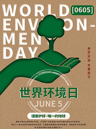 保護環(huán)境你我同行宣傳海報